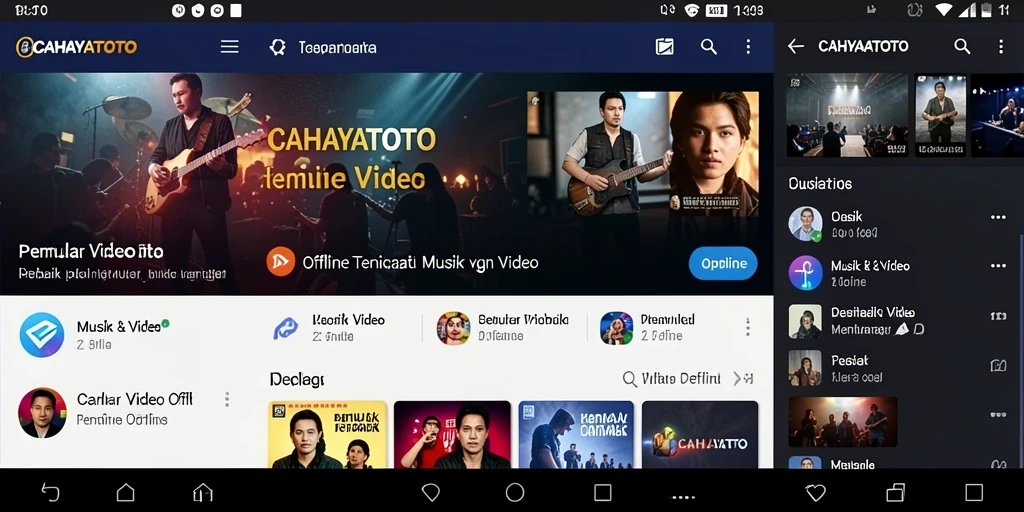 Antarmuka aplikasi CAHAYATOTO Pemutar Video Offline yang mudah digunakan.