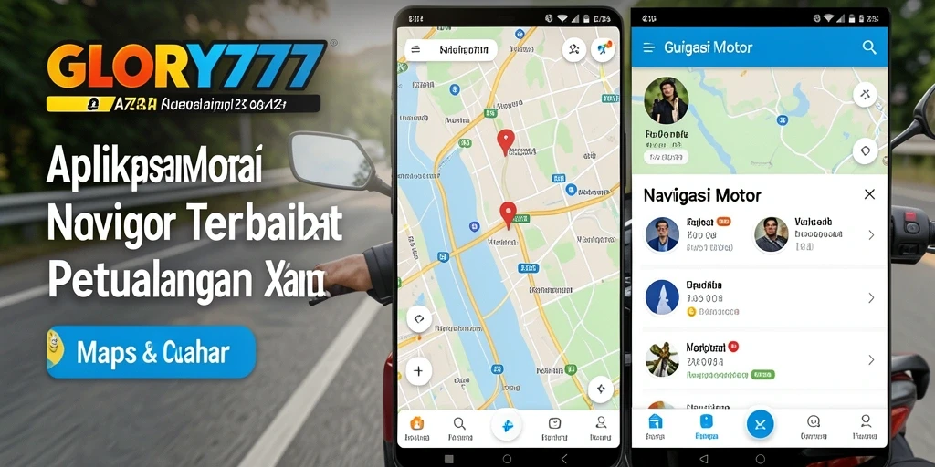 Tampilan antarmuka GLORY777 untuk navigasi motor yang informatif.