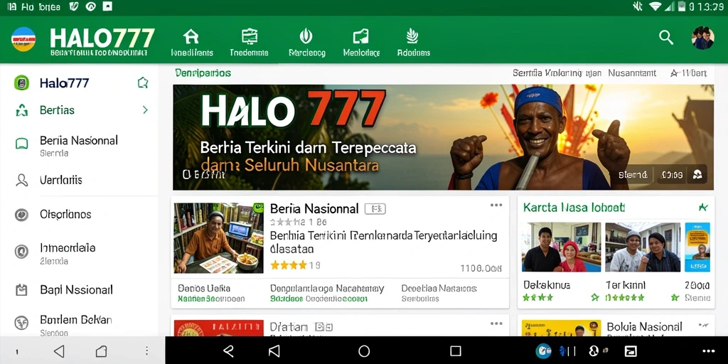 Tampilan antarmuka aplikasi HALO777 yang menarik dan fungsional.