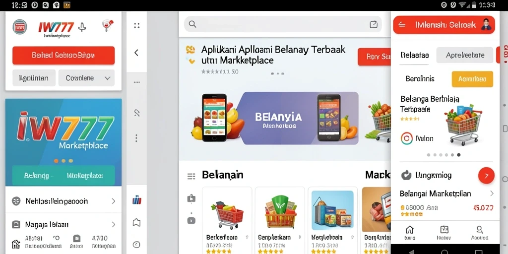 Tampilan antarmuka IW777 yang user-friendly untuk pengalaman belanja optimal.