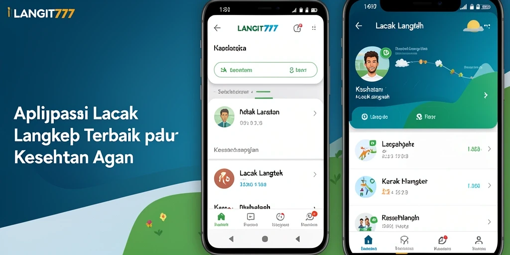 Tampilan antarmuka aplikasi LANGIT777 yang sederhana dan informatif.