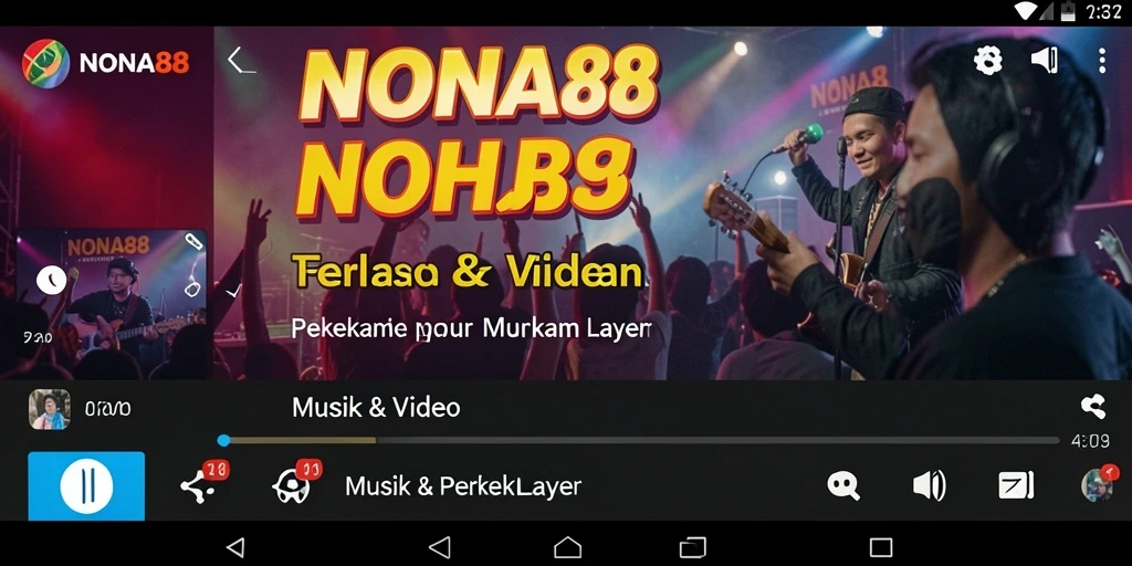 Tampilan antarmuka NONA88 yang sederhana dan efisien saat merekam layar.