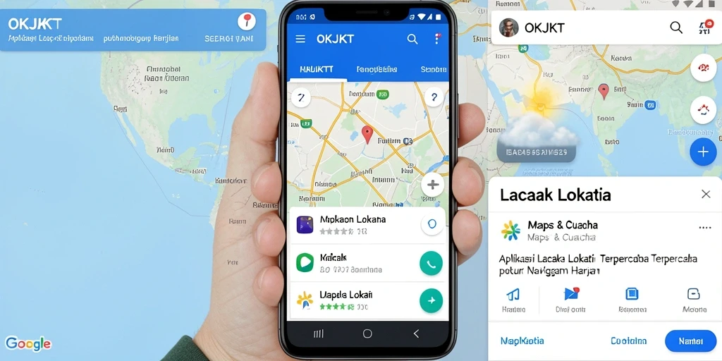 Tampilan antarmuka aplikasi Lacak Lokasi OKJKT yang user-friendly.